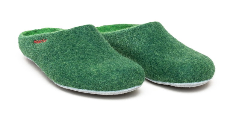 Gottstein Hausschuhe Magicfelt 701 (100% Wolle) dunkelgrün (Größe 43-46)